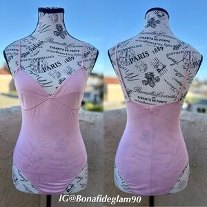 Fleur Du Mal baby pink cotton bodysuit size S small